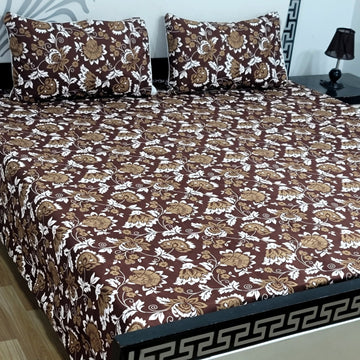 Sherwaan | 3D Crystal cotton single Bed Bedsheets
